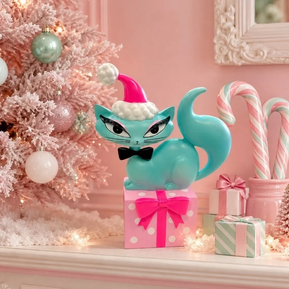 December Diamonds Swanky Christmas Kitty On Present By Miss Fluff 10